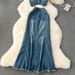 Women's Clothing Retro Denim Suit For Women Short Vest Cardigan Light 1 Diamond Long Skirt Fashionable Two Piece Suit_ecoleips.com