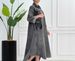 Women's Clothing Autumn New Women's Round Neck Solid Color Style Simple Style Loose Denim Long Skirt_ecoleips.com