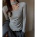 Women's Korean Style High Neck Long Sleeve Faux Cashmere Base Layer T-Shirt Autumn Winter High-End Top_ecoleips.com