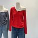Aria Basics Aria Basics European And American 2025 Spring New Off-Shoulder Sexy Pullover Long-Sleeve Knit Sweater_ecoleips.com