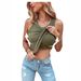 Summer New Women's Solid Color Vest round Neck Base Inner Wear Outer Wear Top European American Style 2024_ecoleips.com