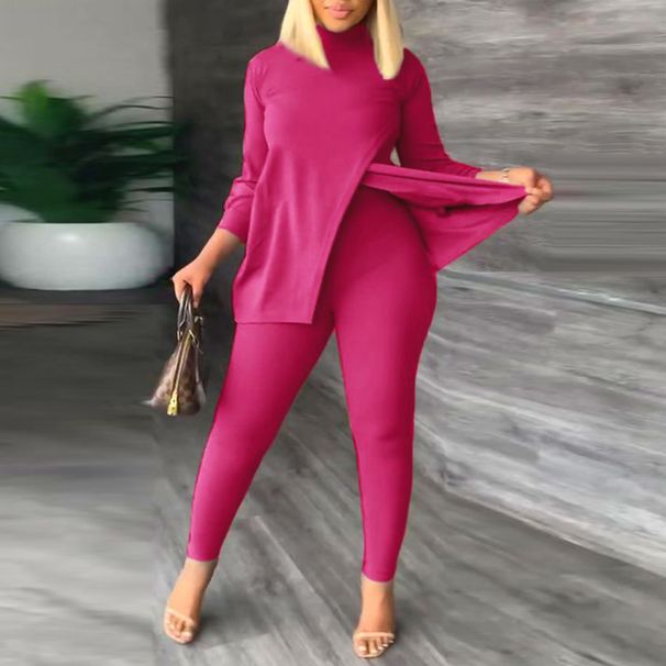 Women's Clothing Sexy Splicing Slit Suit Nightclub Clothes_ecoleips.com