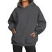 New Women's Spring And Autumn Hooded Sweatshirt Casual Pocket Top_ecoleips.com