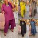 Women's Clothing Solid Color Irregular Casual Nine Point Long Sleeved Cotton And Linen Pants Suit_ecoleips.com