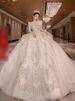 Elegant Long Sleeve Vintage Wedding Dress With Cathedral Train – Romantic Lace & Chiffon Bridal Gown For Plus Size & Maternity_ecoleips.com