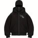 Women's Clothing Unisex Autumn/Winter Ins Style Hooded Sweatshirt Zipper Fleece Lined Double Hood Couple Jacket Print_ecoleips.com