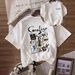 Women's Oversized Graphic T-Shirt - Soft Milk Silk Streetwear Tee With Print (Multiple Colors) Oversized Straight_ecoleips.com