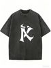 Women's Mineral Washed Casual Shirt, Soft Comfortable Summer Tee_ecoleips.com
