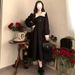 Women's High Waist French Style Age-Reducing College Autumn Winter Dress Mid-Length Plus Size Fat MM Skirt Trendy_ecoleips.com