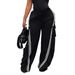 Women's Casual Street Fashion Pants With Drawstring Elastic Waist Loose Straight Cut LD2262_ecoleips.com