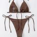 Sexy Bikini Set – Triangle Top & High-Cut Bottom, Breathable Polyester Fabric – Beach & Pool Swimwear For Women_ecoleips.com