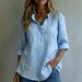 Women's Loose Casual Retro Floral Embroidery Ruffled Long Sleeved Shirt Button up Top European American Style_ecoleips.com