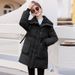 girl Lamb Wool 2025 Winter New Down Jacket For Women, Mid-Length Korean Style Coat, Waist-Cinching Cotton Padded Jacket,_ecoleips.com