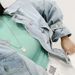 Oversized Denim Jacket With Utility Pockets – Vintage-Inspired Cropped Workwear Coat (One-Size, Unisex Streetwear In Light/Deep Blue)_ecoleips.com