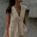 Women's Breathable Cotton Summer Outfit Sleeveless V-Neck Vest And Wide-Leg Pants Set Two-Piece Casual Comfortable_ecoleips.com