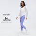 Loose V Neck Long Sleeved Cover Up, Pleated Waist Slimming Sports T Shirt, Lightweight Quick Drying Yoga Top, D26100_ecoleips.com