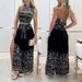Women's Printed Position Set Lace Up Vest Top Casual Fashionable Style Regular Fit T-Shirt For Ladies_ecoleips.com