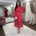 Women's Clothing Autumn New Sexy Hollow Long Sleeved Stand Up Collar Large Swing Lace Dress_ecoleips.com