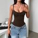 Y2K Women's Sexy Camisole Vest Summer Thin Fashion Top Polyester Regular Size Spring/Autumn_ecoleips.com