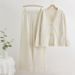 Women's Large Button Knitted Sweater And Wide Leg Pants Two Piece Suit Casual Loose Fit Autumn Winter Trendy Outfit_ecoleips.com