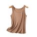 Modal Camisole For Women Spring Summer Thin Slim Fit Versatile Base Shirt Ribbed Mask Slimming Single Top_ecoleips.com