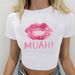 Summer Women's Casual Short Sleeve T-Shirt Crew Neck Printed Top Fashion Trendy European American Style Hot Selling 2025_ecoleips.com