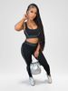 Contrast Trim Racerback Tank Top + Squat Proof High Rise Yoga Pants Set, Breathable Elastic Fitness Activewear Two Pieces Tracksuit_ecoleips.com