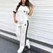 Women's Color Block Shorts Set - Summer Print Loose Fit Two-Piece Outfit-8_ecoleips.com