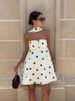 French Temperament Polka Dot Print Tube Top Dress 2026 New Loose And Thin Short Skirt Women_ecoleips.com