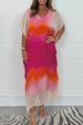 Summer Women's Long Casual Dress Chiffon Color Block Large Stock Available_ecoleips.com