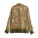 Women's Clothing New Loose Slim Satin Texture Printed Shirt_ecoleips.com
