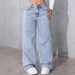 High Waist Straight Leg Jeans For Women - Summer Stretch Denim Pants With Relaxed Fit & Distressed Details_ecoleips.com