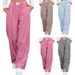 Women's Clothing New Pure Cotton Plaid Casual Boxer Pants Loose Pocket Trousers Women_ecoleips.com