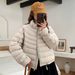 girl Girl 2025 Winter New Puff Cloud Feel Ribbed Jacket For Women Loose Warm Short Small Size 90 Down Coat_ecoleips.com
