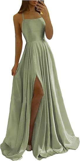 Suspender Evening Dress European And American Temperament Socialite Banquet Slit Dress Dress 2025 New Fashion And Elegant_ecoleips.com