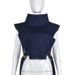 European And American Women's Clothing 2025 Spring New Fashion Lace Stand Collar Casual Denim Vest Top_ecoleips.com