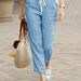Women's Clothing Spring and Autumn New Style Solid Color Loose Casual Drawstring Elastic Waist Cotton and Linen Trousers_ecoleips.com