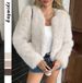 Women’s Stylish Fleece Coat – Warm Winter Long Sleeve Outerwear, Faux Fur & Polyester Blend, Casual Elegance_ecoleips.com