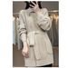 Women's Clothing Women's Mid-Length Knit Cardigan Sweater – Elegant & Versatile Open Front Coat For Casual & Office Wear (Beige, Sizes M-5XL)_ecoleips.com