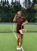 Women's Clothing American Style POLO Shirt Set Summer Knitted Top With Pleated Skirt Short Sleeve Collared Clothing_ecoleips.com