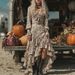 Women's Clothing Retro Floral Print Long Dress For Women Summer Ruffled Irregular Waist Slimming Elegant_ecoleips.com