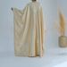 Women's Clothing Modest Abaya Dress Vibrant Lemon Yellow Abaya Dress With Scarf – Modest Long Sleeve Batwing Robe (Size 1-2, Middle Eastern Style)_ecoleips.com