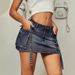 Verve 2025 New Spring Summer Hot Girl Shorts Stretch Denim Pocket Women's Short Skirt Metal Button_ecoleips.com