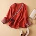 Summer Women's Clothing In A Traditional Ethnic Style: A Cotton-Linen Blouse With A Diagonal Neckline And Embroidery Des_ecoleips.com