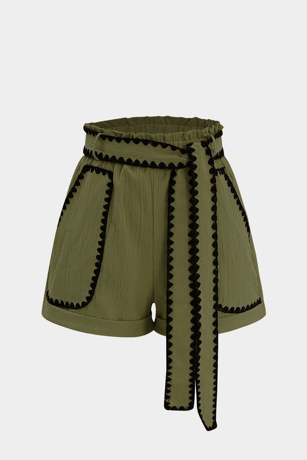Women's Clothing Summer New Women's Clothing Lace Casual Shorts Apricot_ecoleips.com