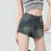 Summer New High-waisted Stretchy Tight A-line Hot Pants Women, American-style Denim Shorts For Cross-border E-commerce_ecoleips.com