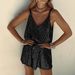 Women's Clothing High End Sequined Suspender Dress Loose Fashion Sexy V Neck Skirt_ecoleips.com