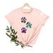 European American Cross-border Foreign Trade Women's Clothing Animal And Plant Print Round-neck Short-sleeve T-shirt Top_ecoleips.com