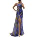Sexy Backless Dress, Long European-style Women's Chiffon Dress With Open Back And Slit_ecoleips.com