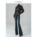 Vintage-Inspired High Waist Stretch Flared Jeans For Women - Retro Slim Fit With Bootcut Leg & Tummy Control (Regular & Long Length Options)_ecoleips.com